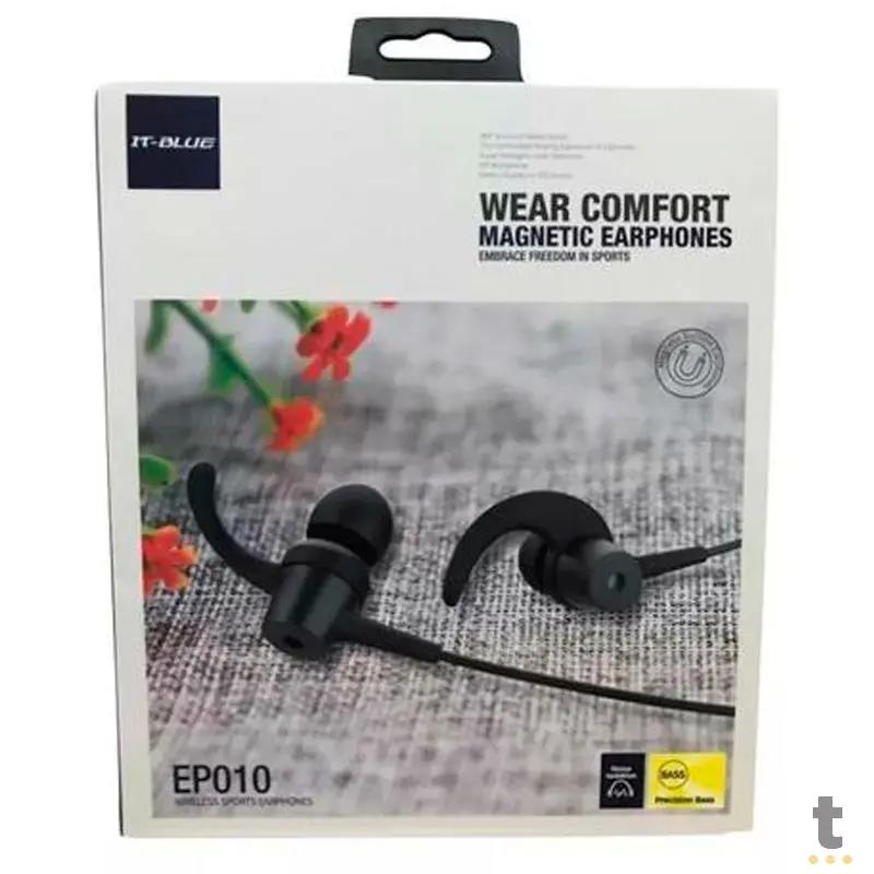 Fone De Ouvido Bluetooth Wear Confort Magnetic IT-Blue - EP010 Truedata